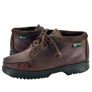 Vintage 90s Eastland Leather Boots Brown Lace Up Moc Chukka Boots | Size 8