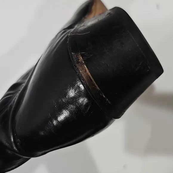 Vintage ACME Leather Cowboy Black Boots Men's 10 D