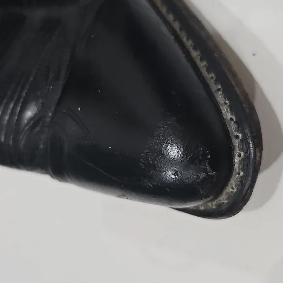 Vintage ACME Leather Cowboy Black Boots Men's 10 D