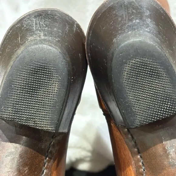 Vintage Acme Made in the USA Women's Leather Boots Cognac Brown SIze 7.5M