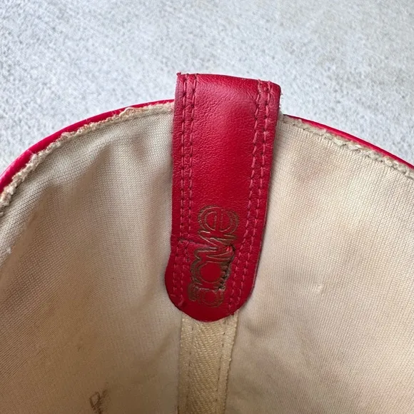 VINTAGE ACME Red Leather Cowboy Boots
