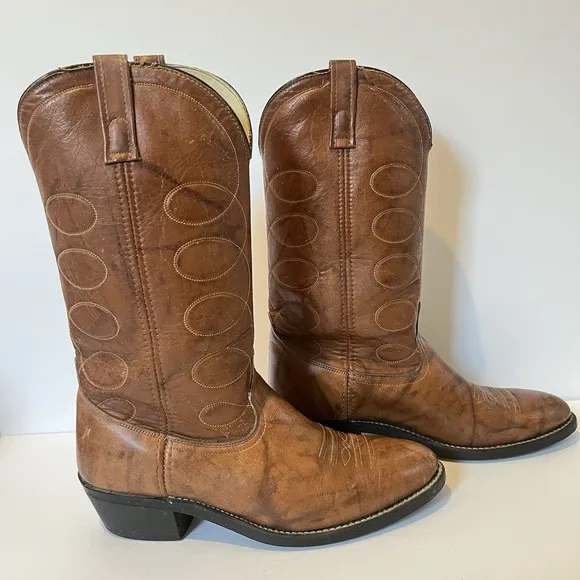 Vintage Acme Vulcan Western Cowboy Work Boots Men's 10.5EW Ranch Farm Horse 4689