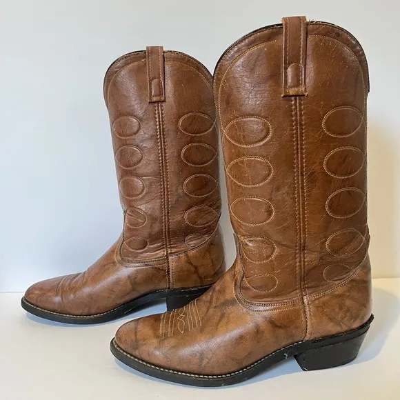Vintage Acme Vulcan Western Cowboy Work Boots Men's 10.5EW Ranch Farm Horse 4689