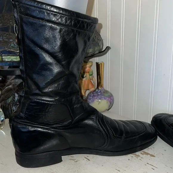 Vintage Bates Boots fast Lane leather black size 10