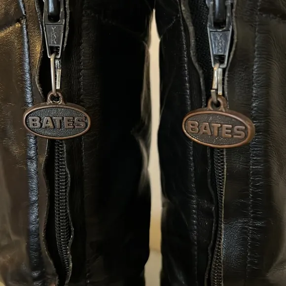 Vintage Bates Boots fast Lane leather black size 10