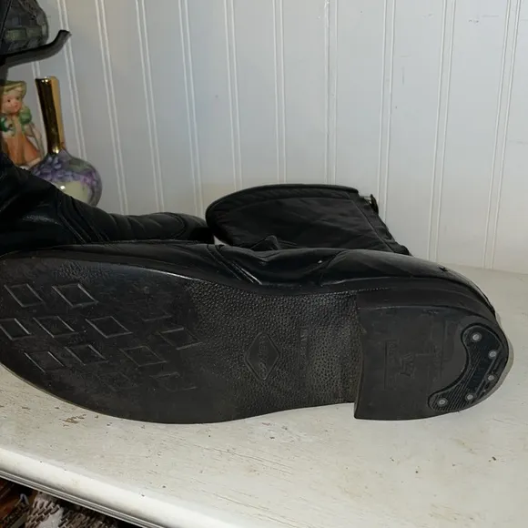 Vintage Bates Boots fast Lane leather black size 10