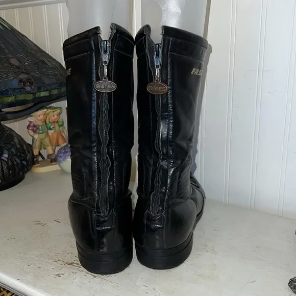 Vintage Bates Boots fast Lane leather black size 10