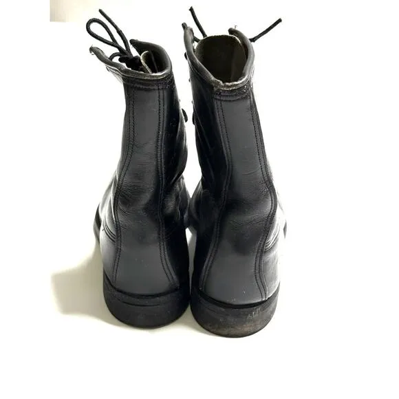 Vintage Biltrite Military Black Boots Mens Size 7.5 Cove Shoe Co Steel Toe 1980s