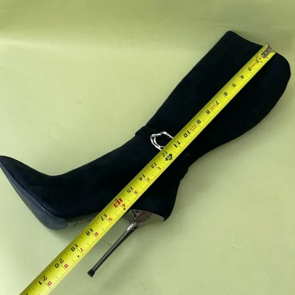 Vintage Black and Silver Heeled Boots