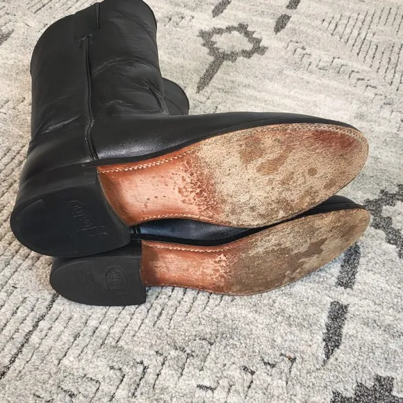 Vintage Black Basics Roper Men's Cowboy Boots size 8E
