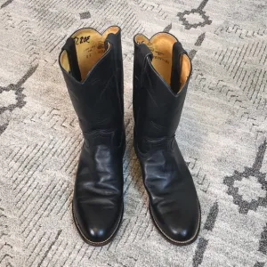 Vintage Black Basics Roper Men's Cowboy Boots size 8E
