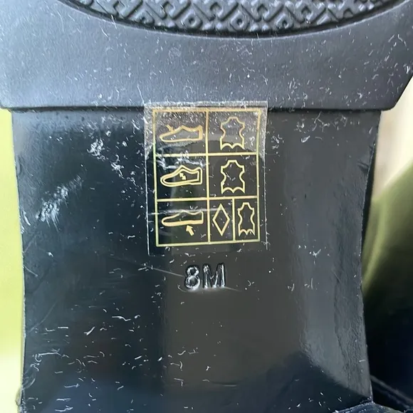 Vintage black/gold Tory Burch leather riding boots
