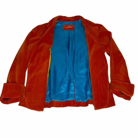 Vintage Blanckelly Burnt Orange Velvet Blazer