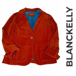 Vintage Blanckelly Burnt Orange Velvet Blazer