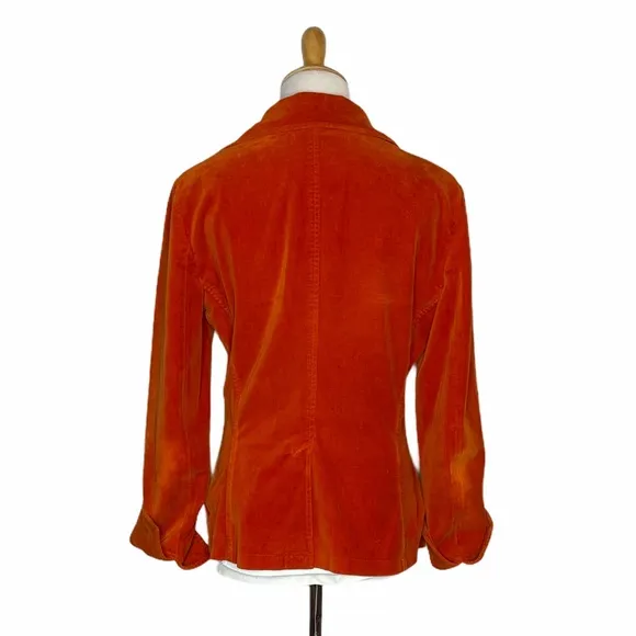 Vintage Blanckelly Burnt Orange Velvet Blazer