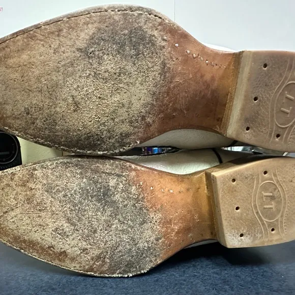 Vintage Botas Diligencia Lizard Teju Snip Toe Boots Mex 26.5 US 27.5 (8.5)