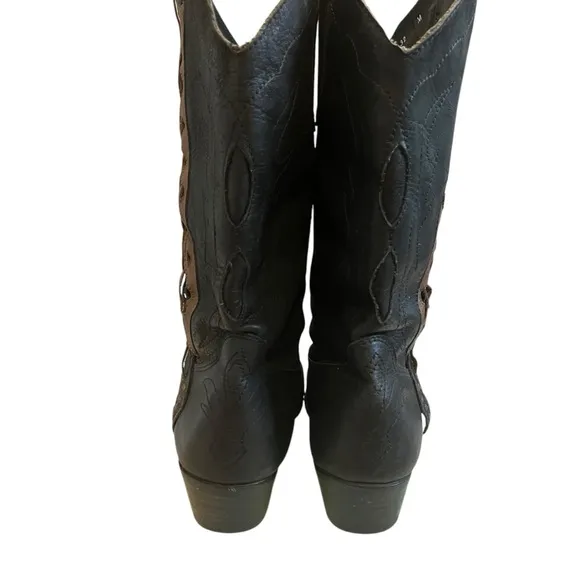 Vintage Code West Western Leather Boots, Sz 8