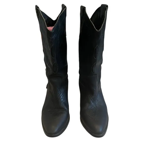 Vintage Code West Western Leather Boots, Sz 8