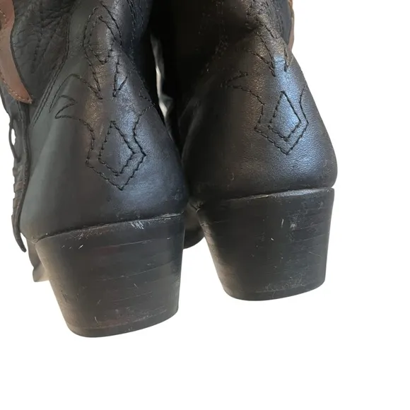 Vintage Code West Western Leather Boots, Sz 8
