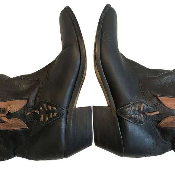 Vintage Code West Western Leather Boots, Sz 8