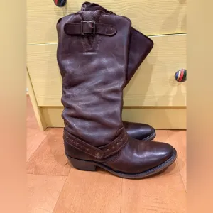 Vintage Company Holly tall riding boots brown leather western cowgirl 8