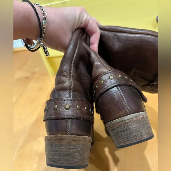 Vintage Company Holly tall riding boots brown leather western cowgirl 8