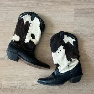 Vintage Cow Hide Cowboy Boots