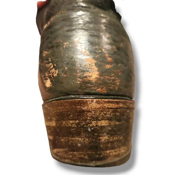 Vintage cowboy leather boots mens sz 9.5