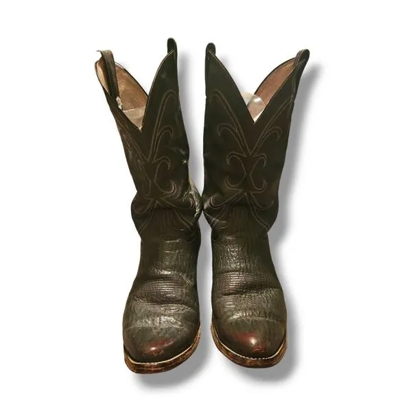Vintage cowboy leather boots mens sz 9.5