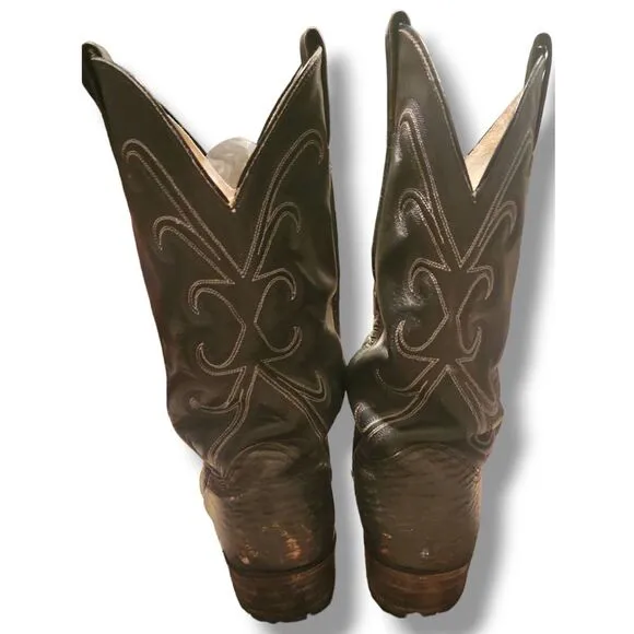 Vintage cowboy leather boots mens sz 9.5