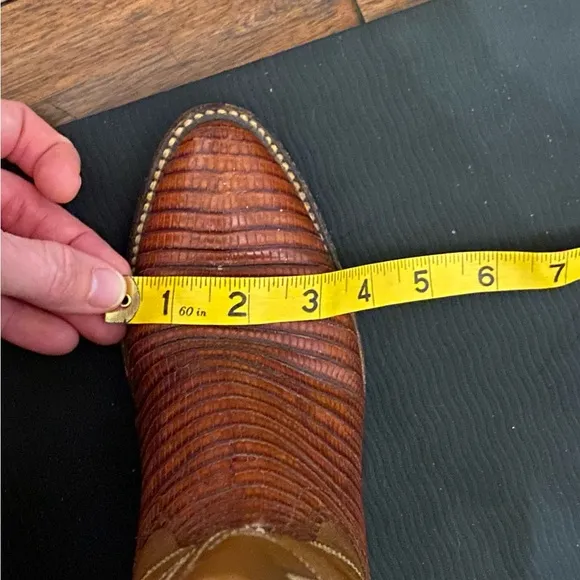 Vintage Dan Post 4213 Leather/Lizard Skin Cowboy Western Boots Womens Sz 4.5C