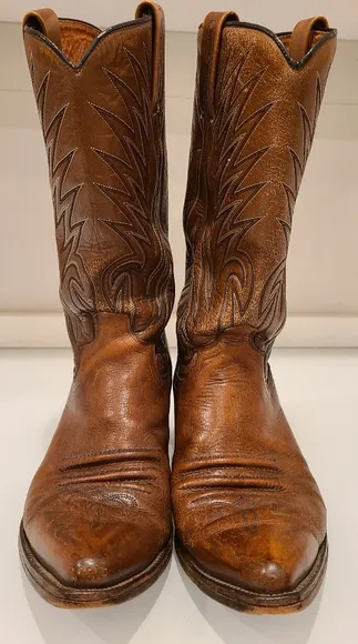 Vintage Dan Post Leather Cowboy boots made in Spain