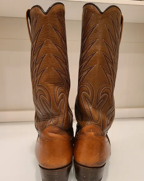 Vintage Dan Post Leather Cowboy boots made in Spain