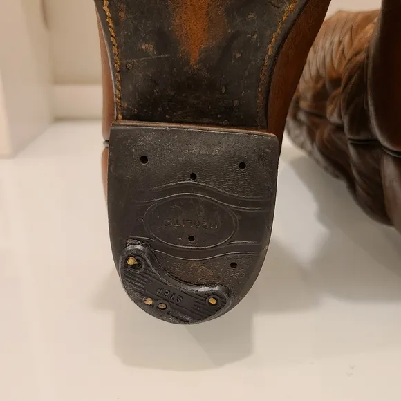 Vintage Dan Post Leather Cowboy boots made in Spain
