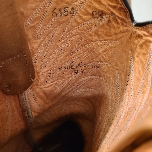 Vintage Dan Post Leather Cowboy boots made in Spain