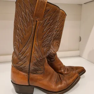 Vintage Dan Post Leather Cowboy boots made in Spain