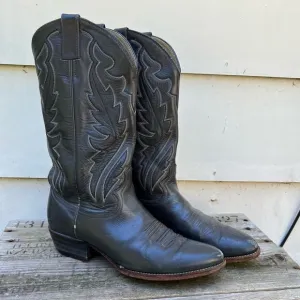 Vintage Dark Gray Justin Diamond J Western Cowboy Boots 9D