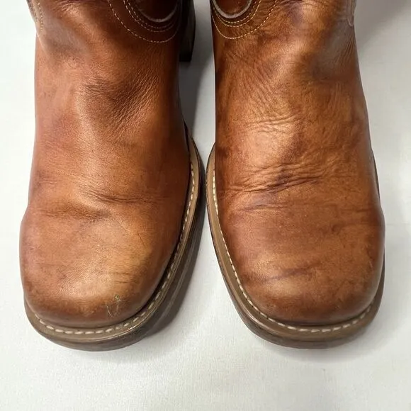 Vintage Dingo Acme Brown Leather Campus Boots Mens Size 9 D