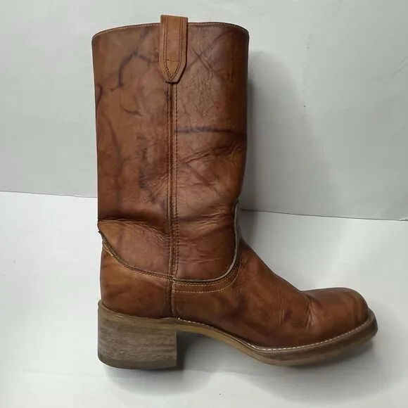 Vintage Dingo Acme Brown Leather Campus Boots Mens Size 9 D