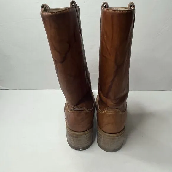 Vintage Dingo Acme Brown Leather Campus Boots Mens Size 9 D