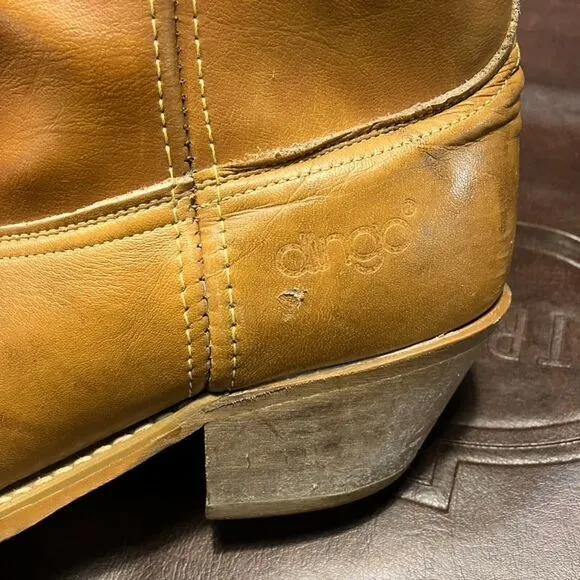 Vintage Dingo Leather Cowboy Boots Mens Size 11 Western Brown Boho
