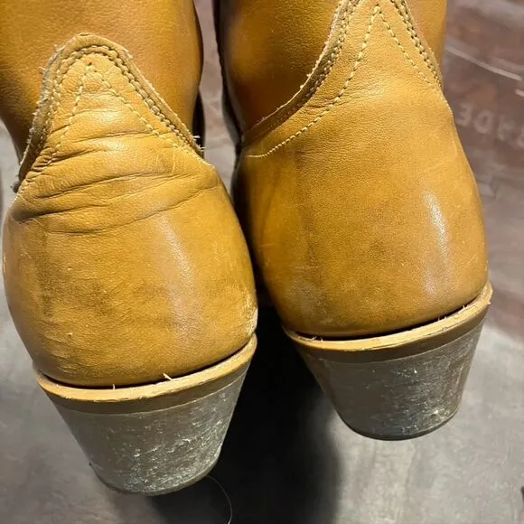 Vintage Dingo Leather Cowboy Boots Mens Size 11 Western Brown Boho