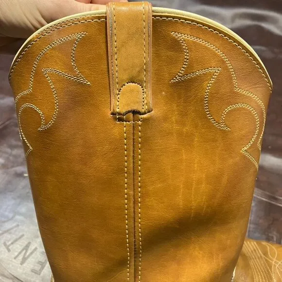 Vintage Dingo Leather Cowboy Boots Mens Size 11 Western Brown Boho