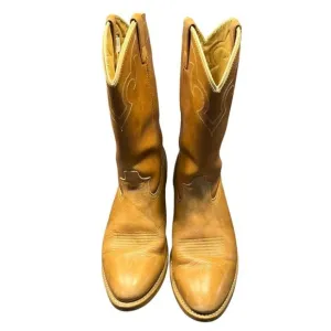 Vintage Dingo Leather Cowboy Boots Mens Size 11 Western Brown Boho