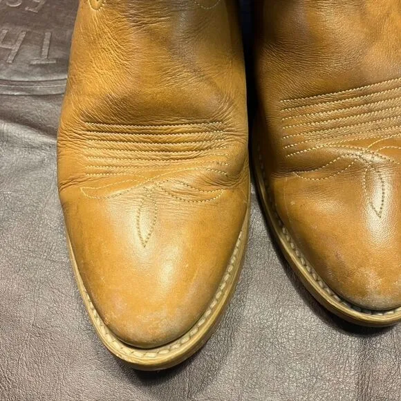 Vintage Dingo Leather Cowboy Boots Mens Size 11 Western Brown Boho