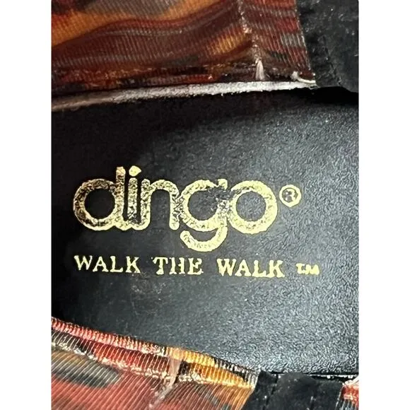 Vintage Dingo Women’s Black Leather Fringe Western Cowgirl Boot Size US 7.5