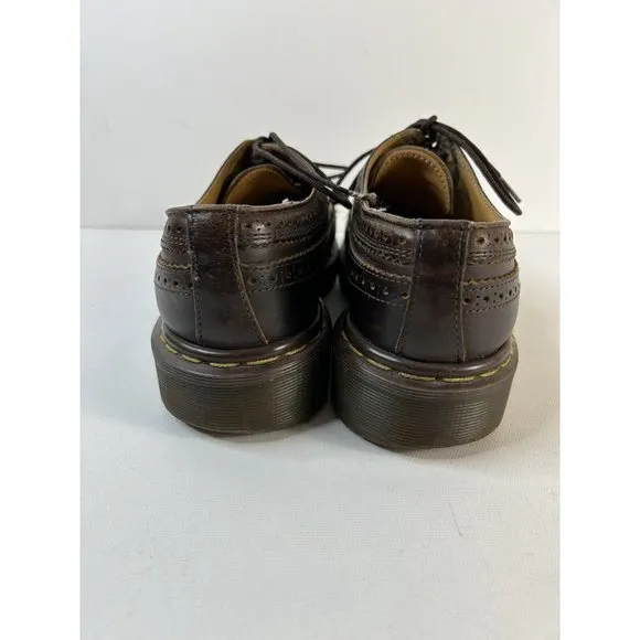 Vintage Doc Martens England Leather Wingtip Platform Oxford Shoes