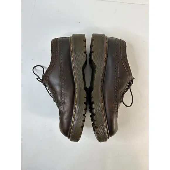 Vintage Doc Martens England Leather Wingtip Platform Oxford Shoes