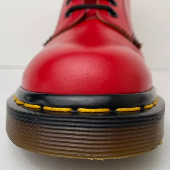Vintage Dr. Martens 1460 Red Leather Combat Boots UK 5