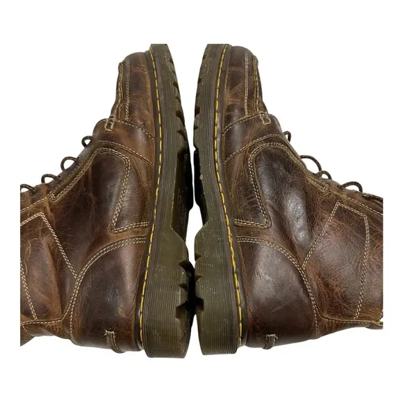 Vintage Dr Martens Chuck AW004 AirWair Brown Leather  Boots Mens Size 12 US Y2K